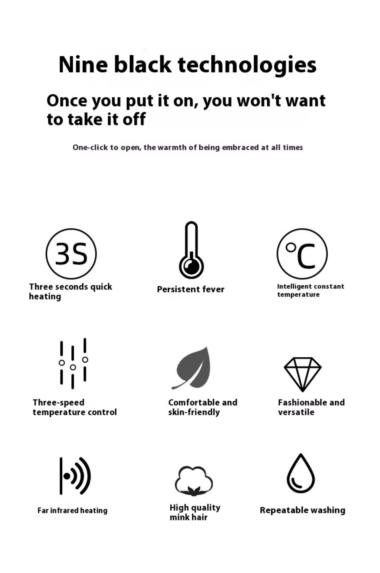 Heated Scarf™ – Black | Electric Warming Winter Scarf