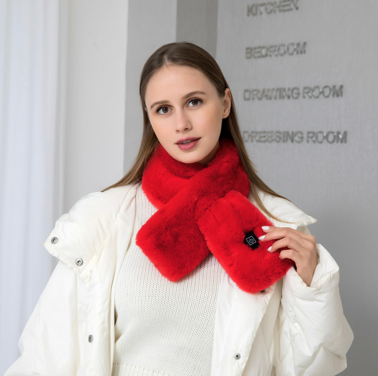 Heated Scarf™ – Red | Electric Warming Winter Scarf
